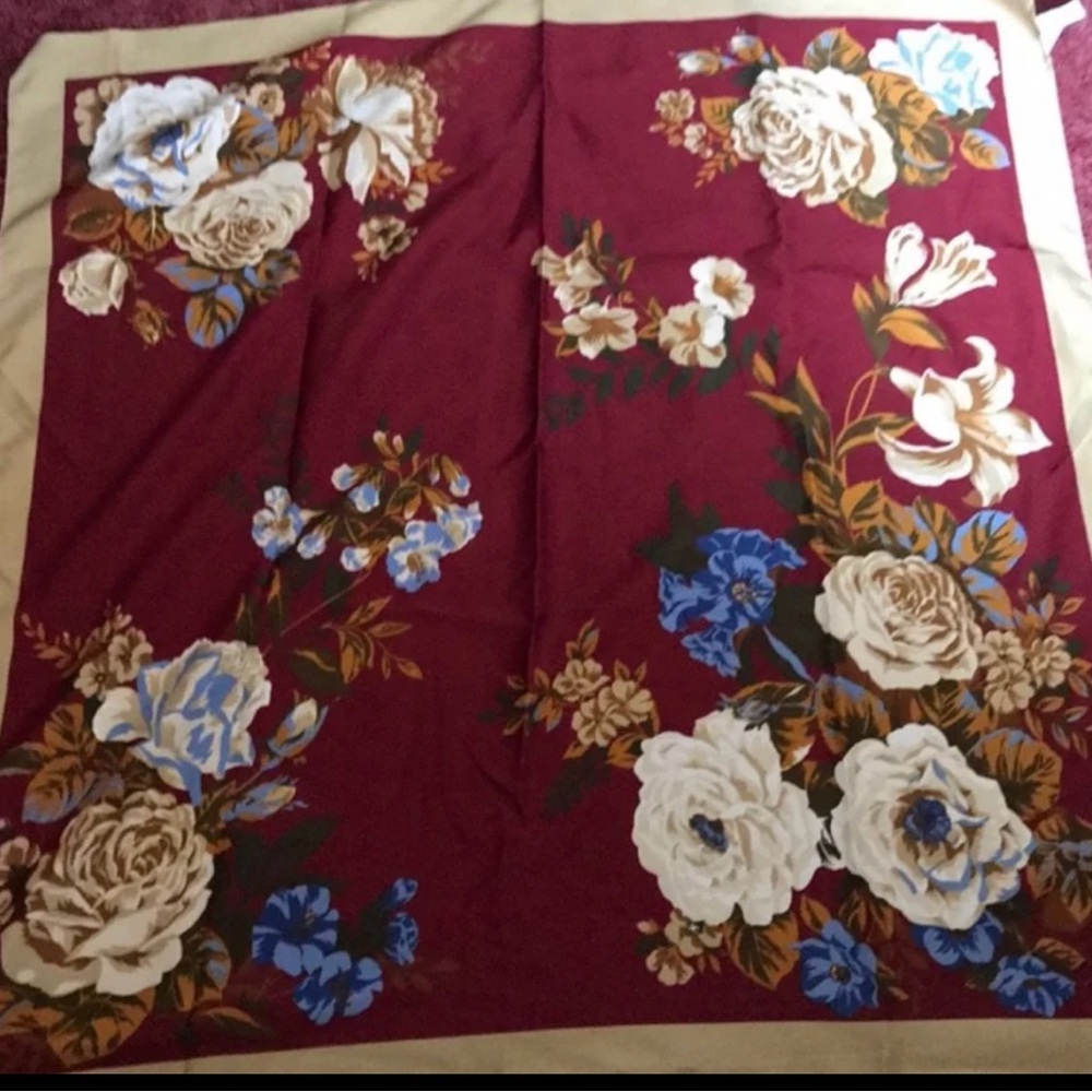 Women’s Scarf Jones New York Burgundy/Gold Multi Floral